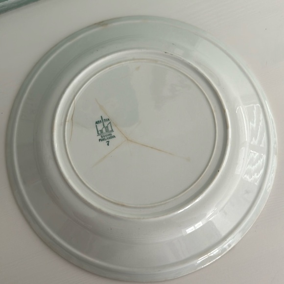 Arabia Finland Vintage Transferware Dinner Plate 1920’s - Picture 4 of 12